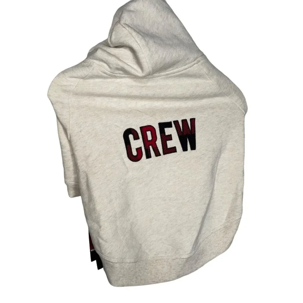 IDEOLOGY Pet Hoodie, crew buffalo Plaid, tan, S